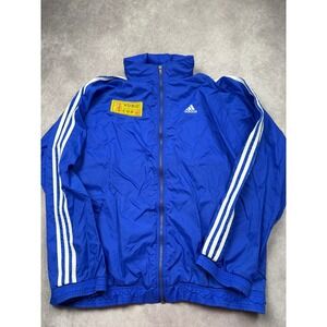 VTG Adidas‎ FIFA World Cup 1999 Women's XL Blue Track Jacket Hooded Windbreaker